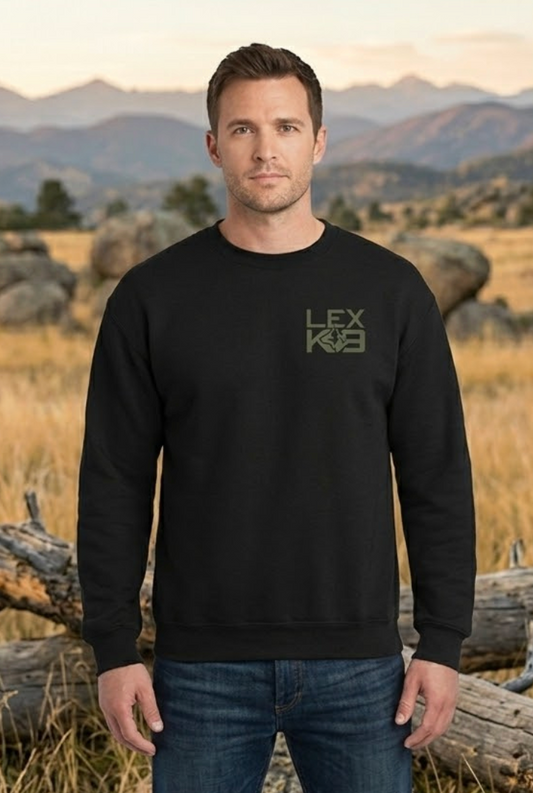 Lex K9 Black Crewneck Sweatshirt